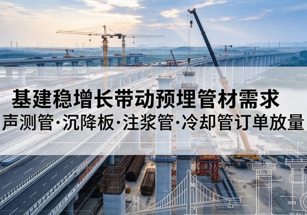 永昌基建稳增长带动预埋监测管材需求，声测管、沉降板、注浆管订单持续放量